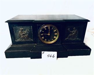 Heavy French marble clock
 no key ,no back ,not working 
21 wide 9 tall $200