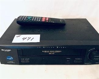 Sharp VHS player with remote $25