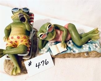Pair of Resin frogs 9 inches long $18 