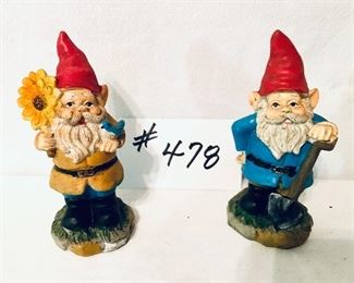 Pair of gnomes 
4.5 inches tall $5