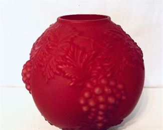 Red lamp globe 
11 wide 10 tall $35
