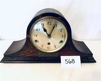 English WM Tambour clock no key, not running 17 wide 9 tall $150