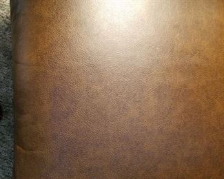 mission chair leather detail