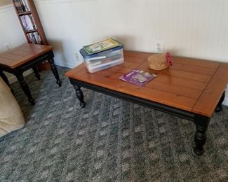 set painted bottom tables