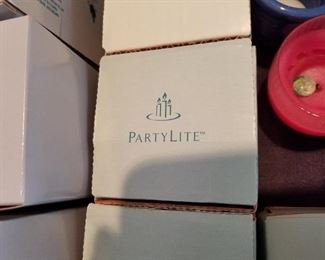 HUGE selection of never used PartyLite and Yankee Candles