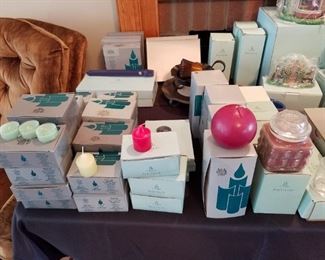 HUGE selection of never used PartyLite and Yankee Candles