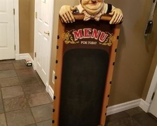 restaurant / kitchen menu sign, 5 feet tall