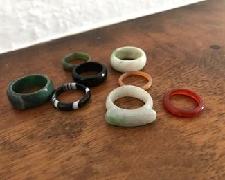 Rings, might be some Jade in there