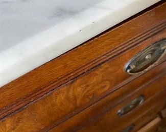 Victorian chest with marble top