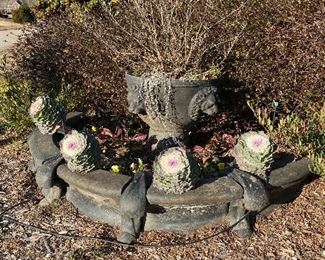 Lions head outdoor planter & fountain base 