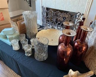 Partylite Candles, Scentsy, Various candle holders, hurricanes & vases. 