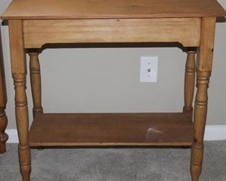 Antique Yellow Pine Occasional/Side Table (30”W x 17”D x 28”H)