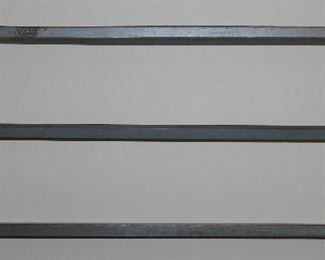 Vintage Primitive Style Blue Paint Stained Plate Rack. (33 1/4”W x 4”D x 13 1/4”H)