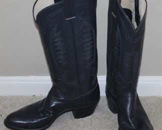 ML Leddy Custom Handmade Black Leather Ladies Western Boots