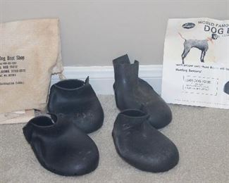 Lewis Dog Boots: Black Rubber Large Dog Boots
