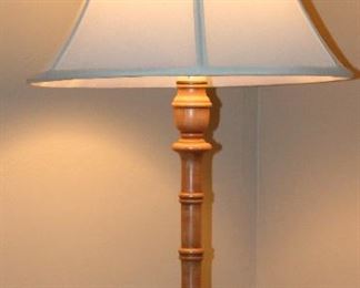 Solid Maple Candle Stick Table Lamp