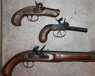 Jukar Spanish Philadelphia Derringer Pistol. European Double Barrel Percussion Pocket Pistol c1850 , Jukar Panish .45 Cal Black Powder Pistol