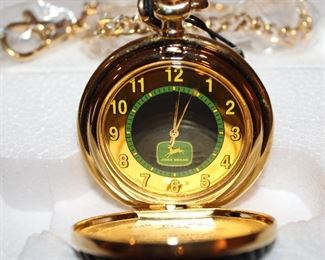Showing the inside of the John Deere Limited Edition Collectors Pocket Watch