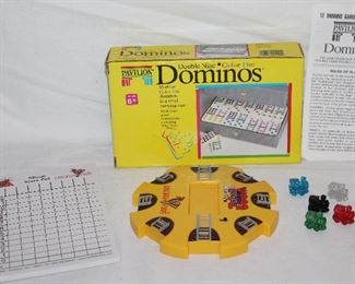 Pavilion double dot dominoes and Mexican Train chicken foot.