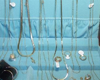 14K Gold Collection: Chains 18”-32”, Rings, Braclet, Pendant and Earrings