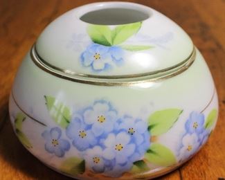 Tirschenreuth Pasco Studio Hand Painted Antique Hair Receiver Germany