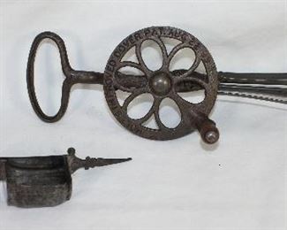 Antique 1880’s Candle Wick Scissors and Holt’s Improved Dover Egg Beater Patented Aug. 22, 1899