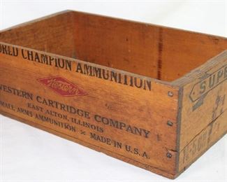 Western Cartridge Company World Champion Wooden Ammunition Box