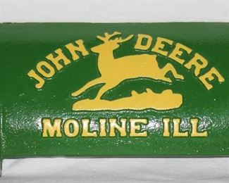 John Deeere Cast Iron Vintage Tractor Tool Box Lid