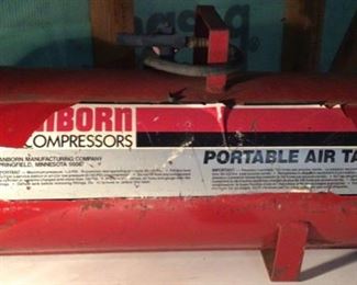 Sanborn portable air compressor. Model g 51 k.