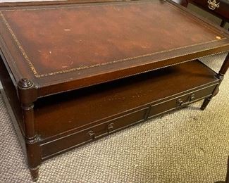 Leather? top coffee table