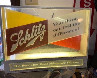 Acrylic Schlitz Beer Sign