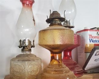 Vintage oil lamps