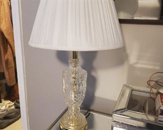 Glass and Brass Lamp