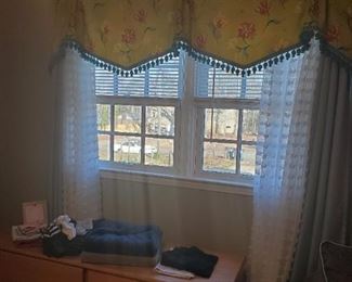 Window treatments, rods not included