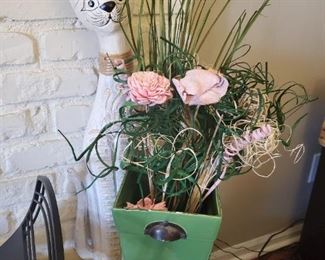 Ceramic vase and floral