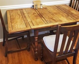 Adorable vintage farmhouse table with 3 chairs
