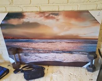 Large, new sunset picture decor
