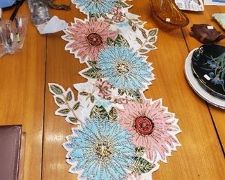 Beautiful beaded table runner