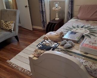 All floor rugs and linens are for sale. Everything in the house must go, except curtain rods and their hardware.