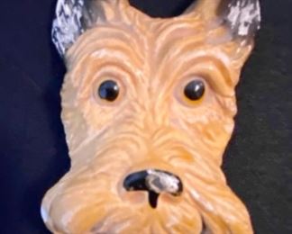 Vintage Carnival Chalkware dog face