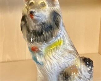 Vintage Carnival Chalkware dog