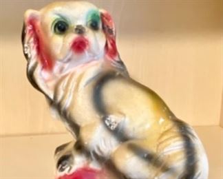 Vintage Carnival Chalkware dog