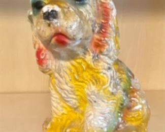 Vintage Carnival Chalkware dog