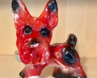 Vintage Carnival Chalkware  dog