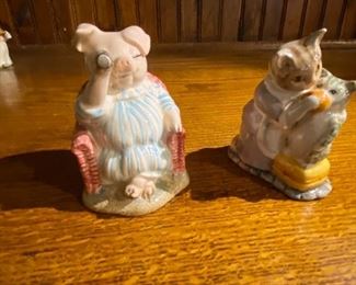 Royal Albert Little Pig Robinson Spying, Beatrix Potter’s Tabitha Twitchit and Miss Moppet
