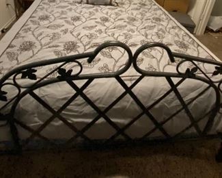 Metal green Queen footboard