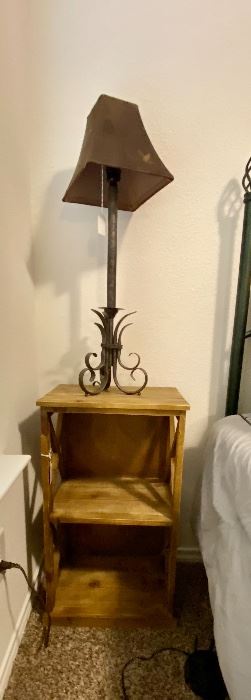 Lamp and small shelf