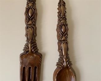 chalk spoon and fork