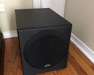 polk audio surround sound system 3 speakers + subwoofer