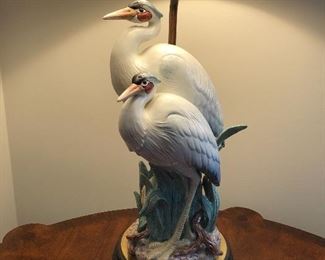 stunning figural bird lamp